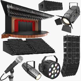 Large Stage Collection 3D model